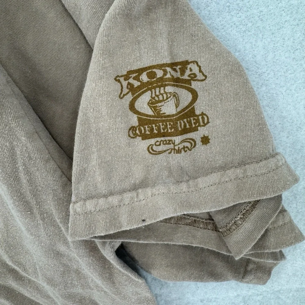Hawaii Five-O T-Shirt Mens 3XL Crazy Shirts Brown Kona Coffee Dyed Graphic Tee
